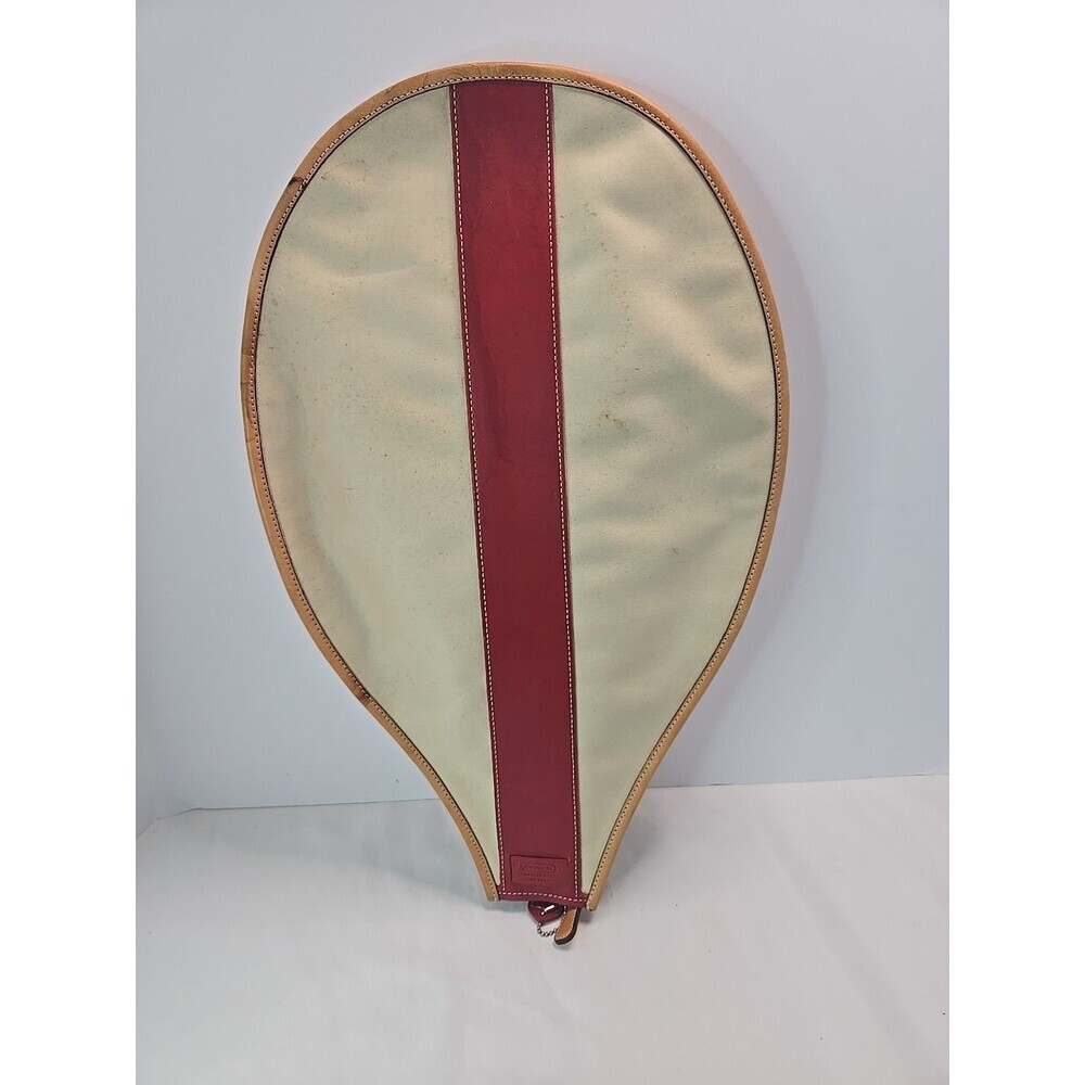 Coach Tennis Racket Case Canvas & Leather Style 7758 - Picture 3 of 15